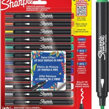 Sharpie Creative Marker Acrylic 12 Paint Markers Bullet Tip Assorted 2201070