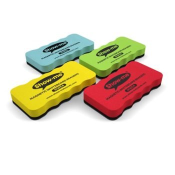 Show-me Magnetic Whiteboard Erasers Assorted MWE4 - Pack 4