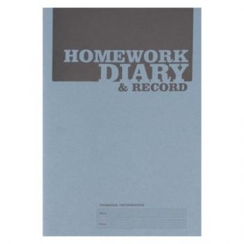 Silvine Homework Diaries With Printed Layout A5 Blue EX204 - Pack 20