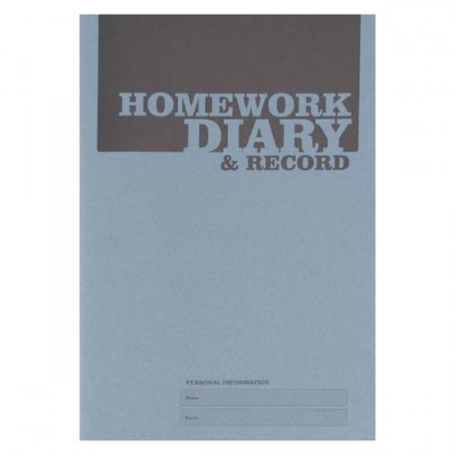 Silvine Homework Diaries With Printed Layout A5 Blue EX204 - Pack 20