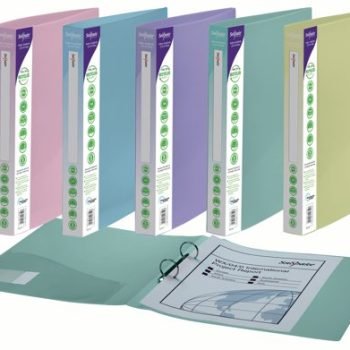 Snopake ReBorn A4 2 O-Ring 25mm Ringbinders Pastel 15918 - Pack 5