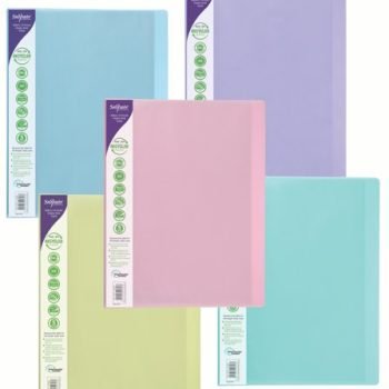 Snopake ReBorn A4 24 Pocket Display Book Pastel 15920 - Pack 5