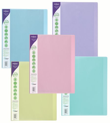 Snopake ReBorn A4 24 Pocket Display Book Pastel 15920 - Pack 5
