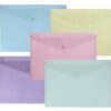 Snopake ReBorn A4 Polyfile Popper Wallet Pastel 15912 - Pack 5