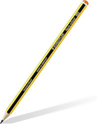Staedtler Noris 121 2B Yellow/Black Barrel Graphite Pencils 121-2B - Pack 12