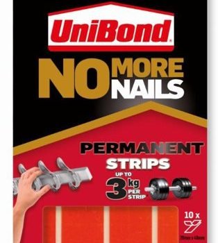 Unibond No More Nails Permanent Strips 2675503 - Pack 10