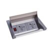 Aero fliptop in-table power module 2 x UK sockets grey/silver - APD2PINF/1S-K