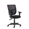 Altino mesh back PCB operator chair with adjustable arms black - AH12-000-BLK