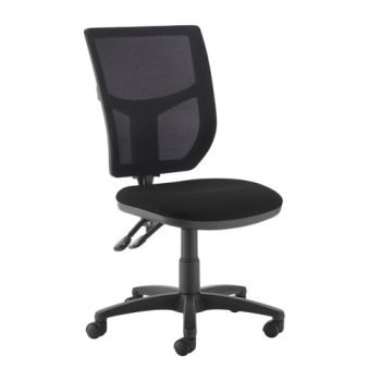 Altino mesh back PCB operator chair with no arms black - AH10-000-BLK