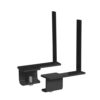 Aluminium framed screen brackets (pair) to fit on back of desk black - ARBK-K