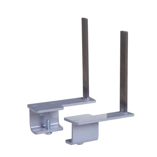 Aluminium framed screen brackets (pair) to fit on back of desk silver - ARBK-S
