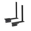 Aluminium framed screen brackets (pair) to fit on desk return black - ASBK-K