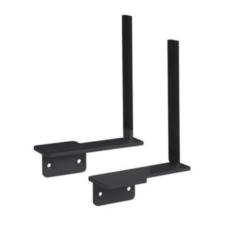 Aluminium framed screen brackets (pair) to fit on desk return black - ASBK-K