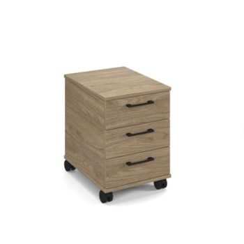 Anson executive 3 drawer mobile pedestal barcelona walnut - ANS-PED-BW