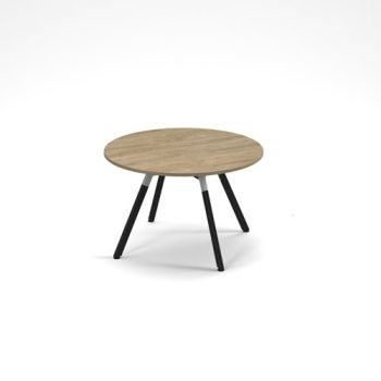 Anson executive circular meeting table with A-frame legs barcelona walnut - ANS-TBC12-BW