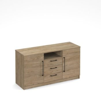 Anson executive credenza unit barcelona walnut - ANS-CRD-BW