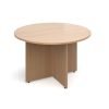 Arrow head leg circular meeting table 1200mm beech - RT12B