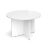 Arrow head leg circular meeting table 1200mm white - RT12WH