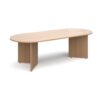 Arrow head leg radial end boardroom table 2400mm x 1000mm beech - EB24B