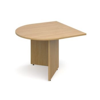 Arrow head leg radial extension table 1000mm x 1000mm oak - EB10DO