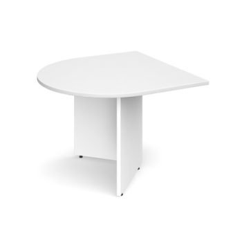 Arrow head leg radial extension table 1000mm x 1000mm white - EB10DWH