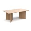 Arrow head leg rectangular boardroom table 1800mm x 1000mm beech - EB18B