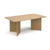Arrow head leg rectangular boardroom table 1800mm x 1000mm oak - EB18O
