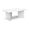 Arrow head leg rectangular boardroom table 1800mm x 1000mm white - EB18WH