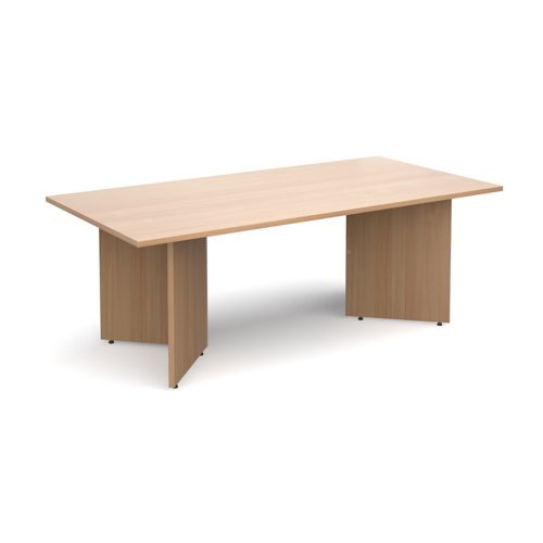 Arrow head leg rectangular boardroom table 2000mm x 1000mm beech - EB20B