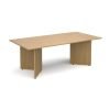Arrow head leg rectangular boardroom table 2000mm x 1000mm oak - EB20O