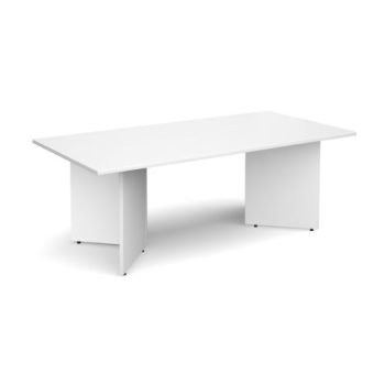 Arrow head leg rectangular boardroom table 2000mm x 1000mm white - EB20WH