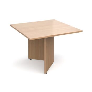 Arrow head leg square extension table 1000mm x 1000mm beech - EB10B