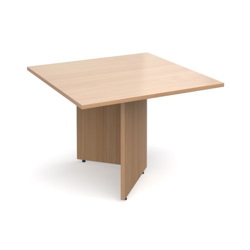 Arrow head leg square extension table 1000mm x 1000mm beech - EB10B