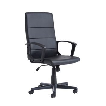 Ascona high back managers chair black faux leather - ASC300T1