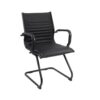 Bari executive visitors chair black frame black faux leather - BARI100C1-K