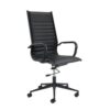 Bari high back executive chair black frame black faux leather - BARI300T1-K