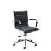Bari medium back executive chair black faux leather - BARI200T1