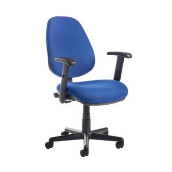 Bilbao fabric operators chair with adjustable arms blue - BIL309B1-B