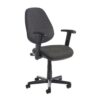 Bilbao fabric operators chair with adjustable arms charcoal - BIL309B1-C