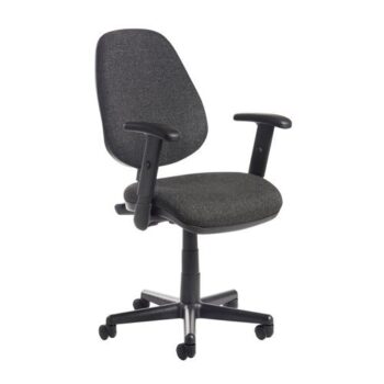 Bilbao fabric operators chair with adjustable arms charcoal - BIL309B1-C