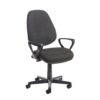 Bilbao fabric operators chair with fixed arms charcoal - BIL308B1-C