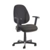 Bilbao fabric operators chair with lumbar support and adjustable arms black - BIL309B1-L-K
