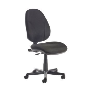 Bilbao fabric operators chair with lumbar support and no arms black - BILB1-L-K