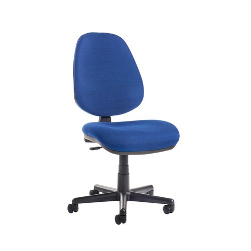Bilbao fabric operators chair with no arms blue - BILB1-B