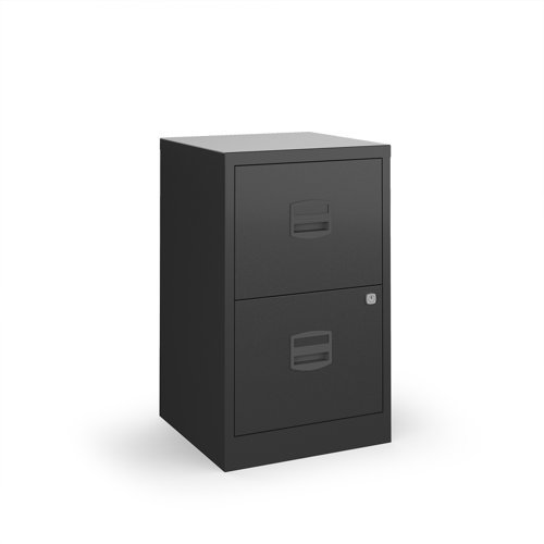 Bisley A4 home filer with 2 drawers black - BPFA2K