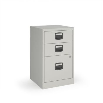 Bisley A4 home filer with 3 drawers grey - BPFA3G