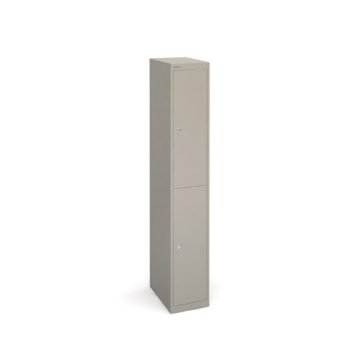 Bisley lockers with 2 doors 457mm deep grey - CLK182G