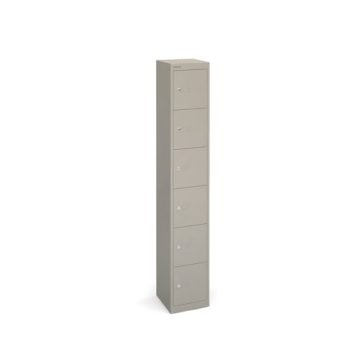 Bisley lockers with 6 doors 305mm deep grey - CLK126G