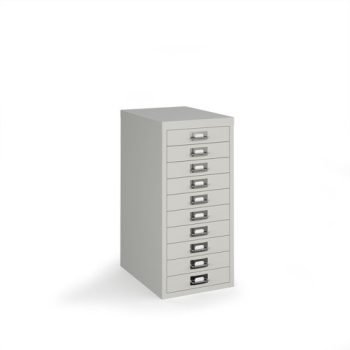 Bisley multi drawers with 10 drawers grey - B10MDG