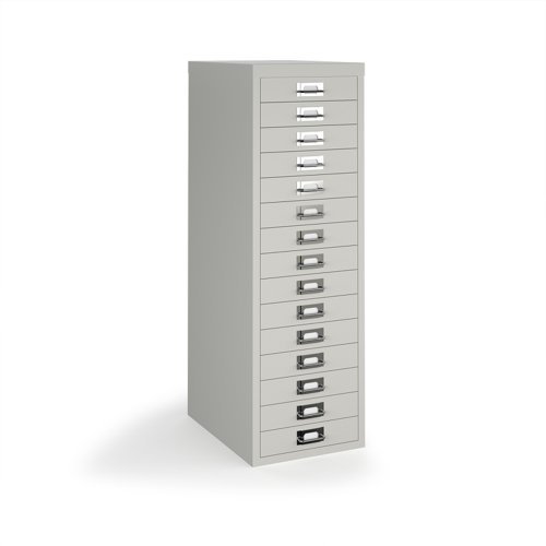 Bisley multi drawers with 15 drawers grey - B15MDG